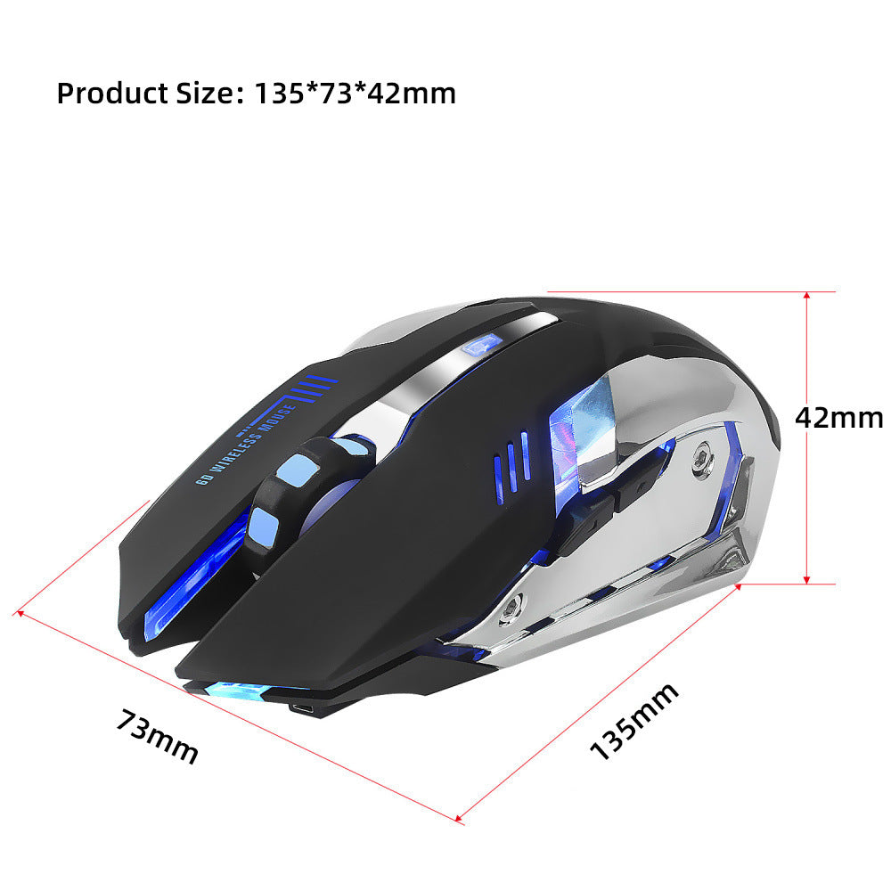 HXSJ Wireless Gaming Mouse – 2.4G, RGB Glowing Design