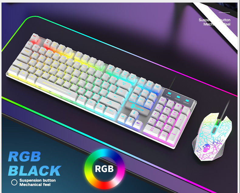 Kuiying T6RGB Gaming Keyboard & Mouse Set โ Luminous Backlight