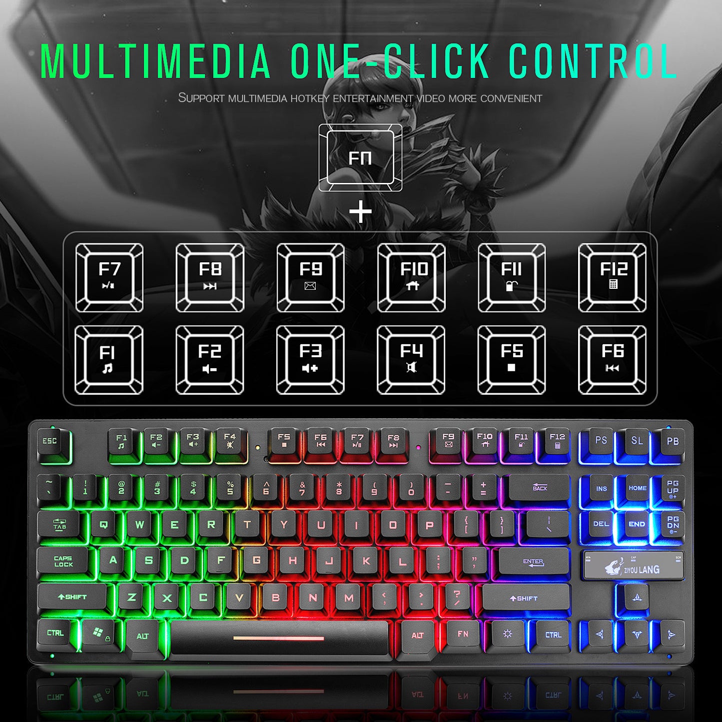 Mechanical Gaming Keyboard โ RGB Backlit for PC & Laptop
