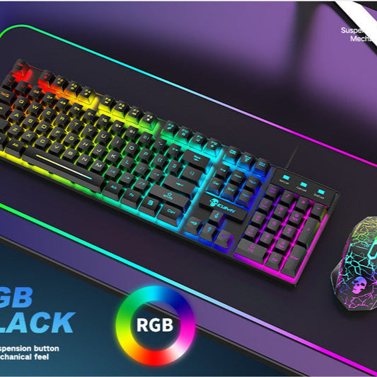 Kuiying T6RGB Gaming Keyboard & Mouse Set – Luminous Backlight