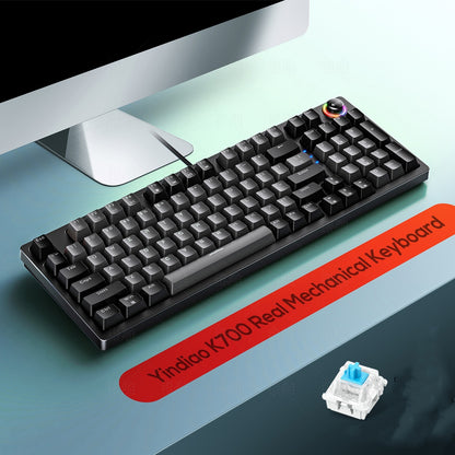 Silver Carving K700 Custom Luminous Mechanical Keyboard Gaming