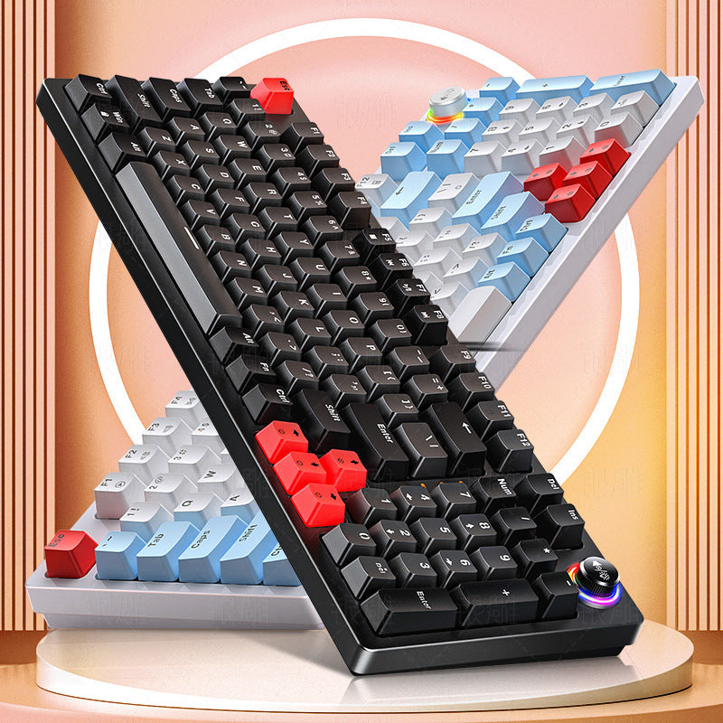 Silver Carving K700 Custom Luminous Mechanical Keyboard Gaming