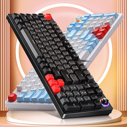 Silver Carving K700 Custom Luminous Mechanical Keyboard Gaming