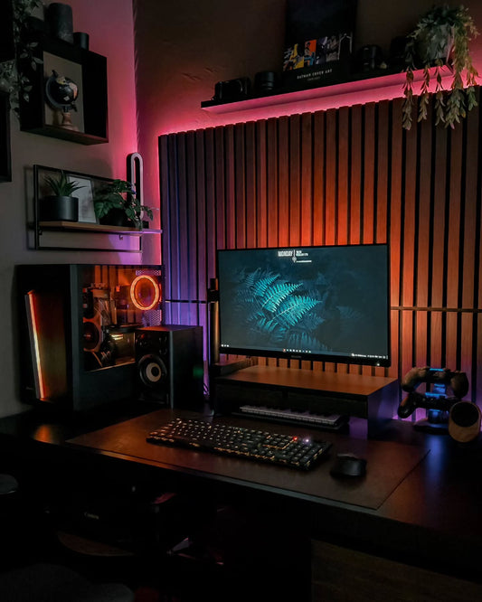 RGB Ambience Light With Computer E-sports Room Desktop Display Background