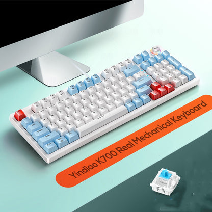 Silver Carving K700 Custom Luminous Mechanical Keyboard Gaming