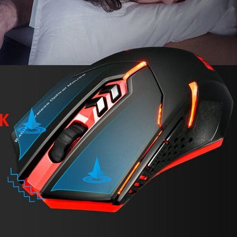 Silent Wireless Mouse – LED Luminous & Power-Saving