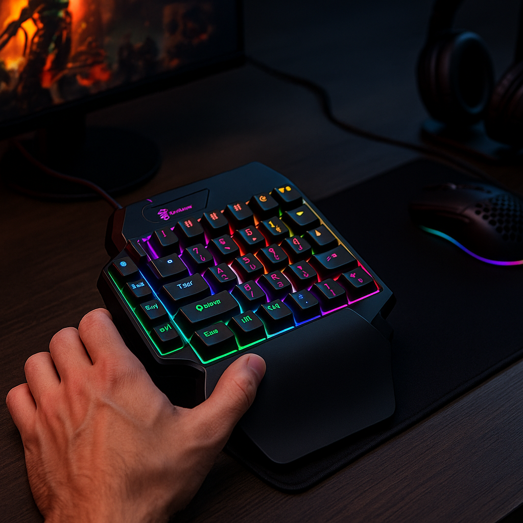 One-Hand RGB Gaming Keyboard
