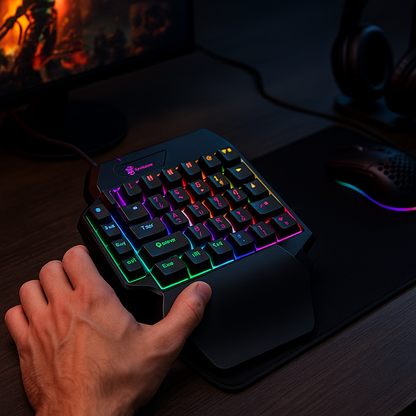 One-Hand RGB Gaming Keyboard