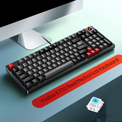 Silver Carving K700 Custom Luminous Mechanical Keyboard Gaming