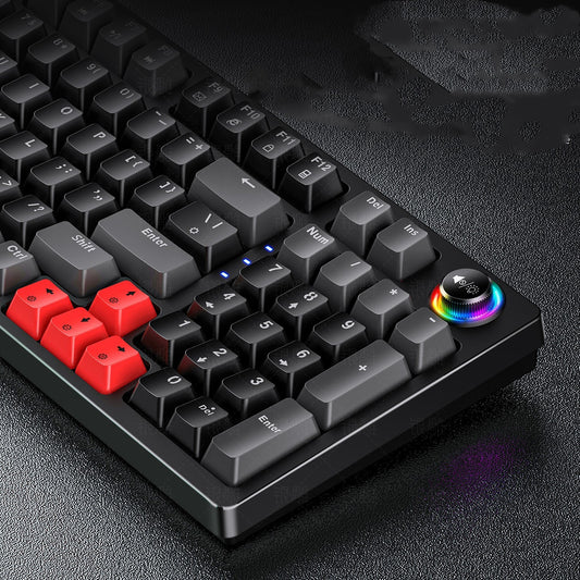 Silver Carving K700 Custom Luminous Mechanical Keyboard Gaming
